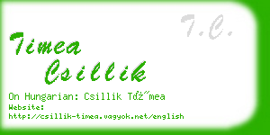 timea csillik business card